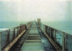 桟橋上部(陸側から海部を望む)フェンス(Znめっき)の腐食状況の画像