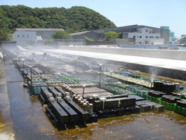 海水シャワー暴露試験場(シャワー散布時)の画像