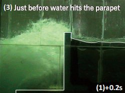  Experiment of wave force acting on setback parapetの画像2