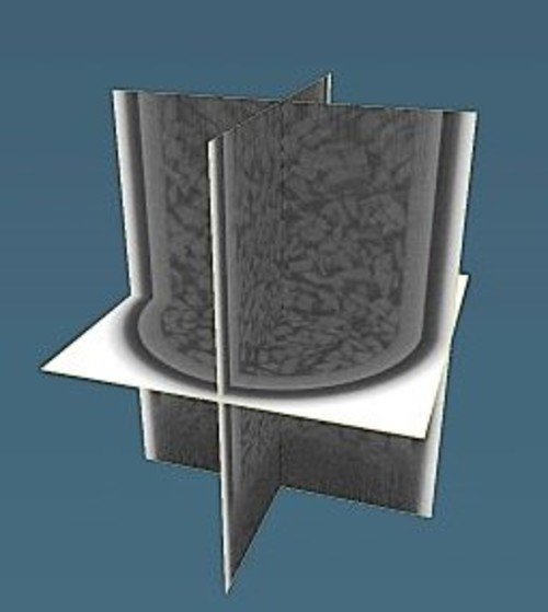 Drilling machine with built-in-X-ray CT scanner and drilling experiment/ CT image captured under   ground after drilling:image3