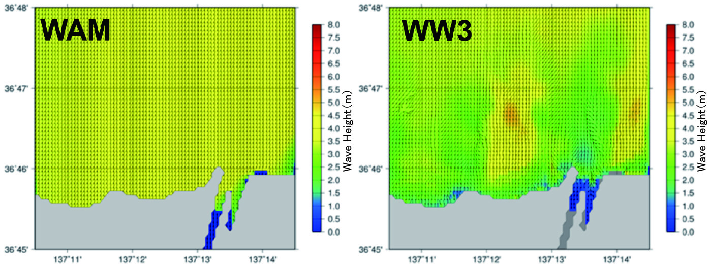 Distribution of wave direction and height around Toyamaの画像